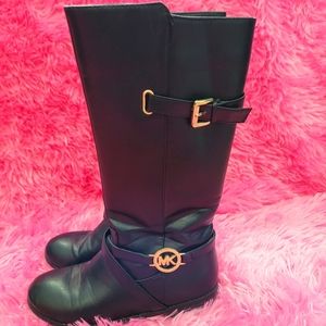 GIRLS SIZE 2 EMMA LOUISE BLACK MICHAEL KORS BOOTS GENTLY USED